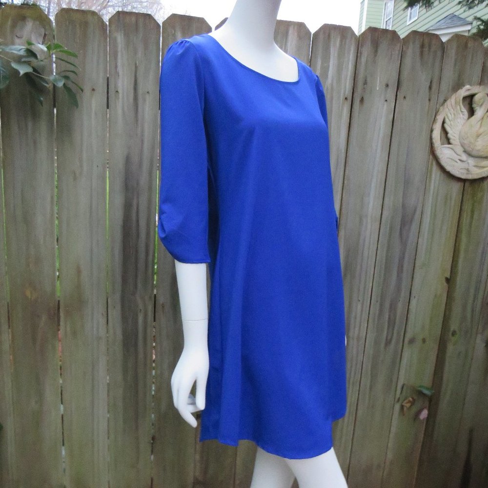 Brenda's Blue Shirt Dress size M Made is USA